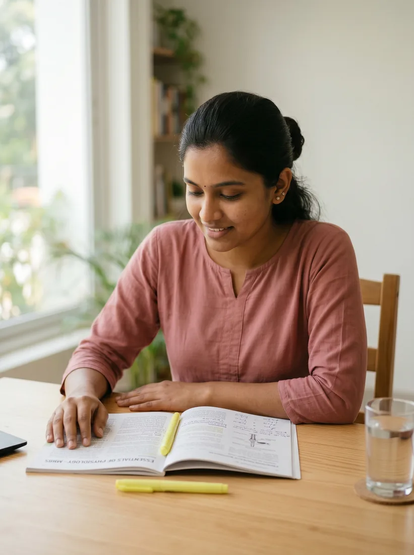 Student studying with a clear plan